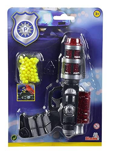 Simba 108022557 - Pistola spaziale con munizioni, 3 scomparti assortiti, viene fornito solo un articolo, 100 palline, 18 cm, arma giocattolo, a partire dai 3 anni in su