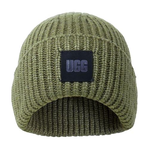 UGG Cuffia a Coste in Maglia Grossa con Logo 20061 Burnt Olive Uni