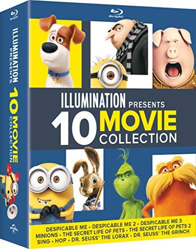 Illumination 10 Movie Collection ( Box 10 Br) ( Minions,Pets,Lorax,Sing )