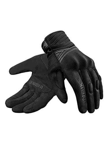 INBIKE Guanti da Moto Traspiranti Touchscreen Antiurto Guanti moto Estivi CE 1 KP Omologati per Moto Bicicletta Scooter Uomo e Donna