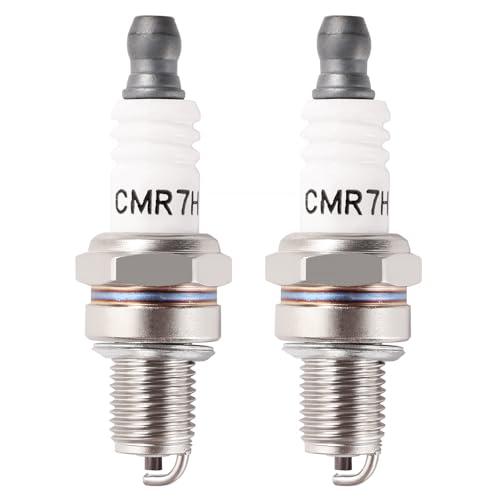 VooGenzek 2 Pezzi CMR7H Candela Sostituzione, CMR7H Candela per Tosaerba, CM5H / CMR5H / CMR6H / CMR7H Candele di Accensione Sostituire, per 3066, 965/RZ7C/RZ7CT10, TR14C/TR14S, 4194, AC7R