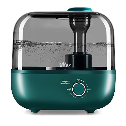 BEAR Umidificatore 5L a Riempimento Dall'alto, 28dB Ultra Silenzioso, Adatto a Bambini e Piante, 35 Ore Di Funzionamento, con Vassoio per Aromi, Ugello Rotante a 360°, Spegnimento Automatico