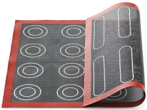 silikomart | Tappeto in Silicone Microforato AIR MAT ECLAIR & CHOUX, 400x300 mm, Ideale per Cottura Dolci Uniforme, Antiscivolo e Antiaderente, Anima in Fibra di Vetro, Made in Italy