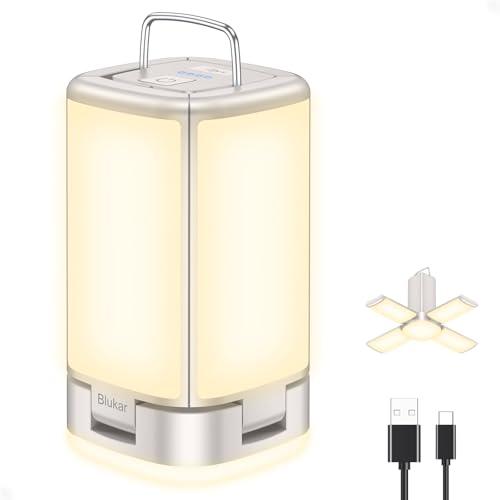 Blukar 116 LED Lampada Campeggio Ricaricabile, 360° Super Brillante Luce Campeggio Portatile, 7 Modalità, 4800mAh Lunga Durata, Lampada per Tende per All'aperto/Emergenza/Interruzione di Corrente