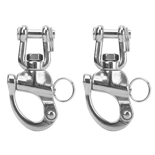 2 ganci a scatto in acciaio inossidabile a sgancio rapido, sartiame universale per barche a vela ad alta resistenza (87mm)