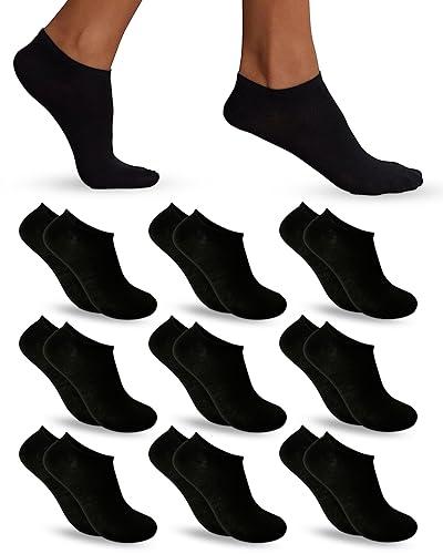 POPYS® 9 Paia Calzini Corti uomo di Cotone | Calzini corti donna | calzini donna | calzini uomo | fantasmini uomo | fantasmini donna. (IT, Numero, 40, 46, Regular, Regular, Nero)