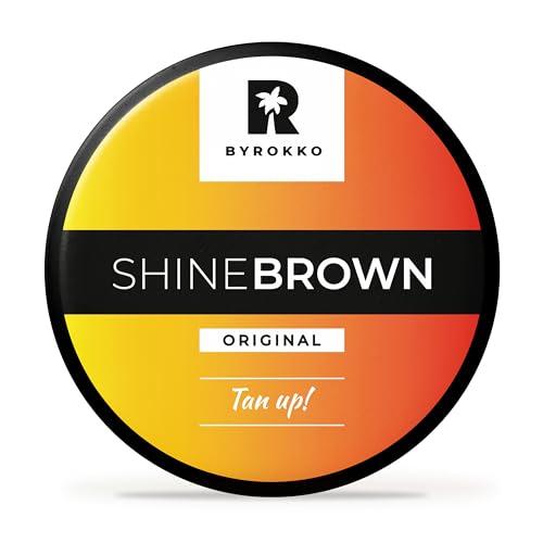 BYROKKO Shine Brown Tanning Accelerator 210 ml, Fast Bronzing Cream Effective in Sunbeds & Outdoor Sun for Deep Natural Tan, Long-Lasting Hydrating Formula with Natural Oils