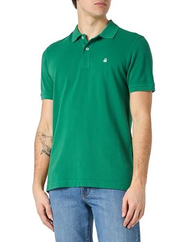 United Colors of Benetton Maglia Polo M/M 3089J3179, Verde Scuro 256, L Uomo