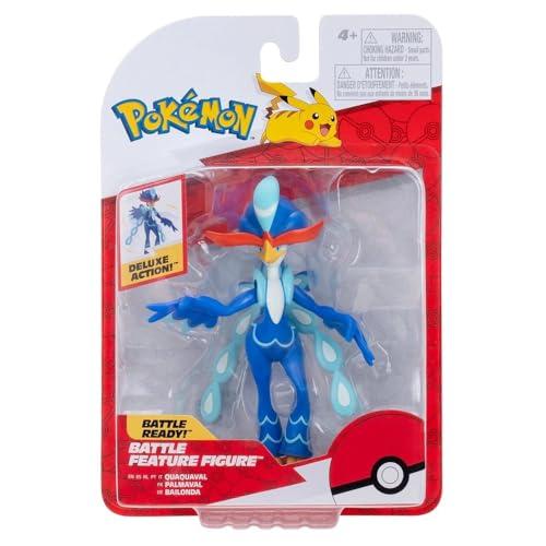 Pokémon Quaquaval Battle Feature Figura – 11,4 cm Quaquaval Battle Ready Figure con Wing Attack