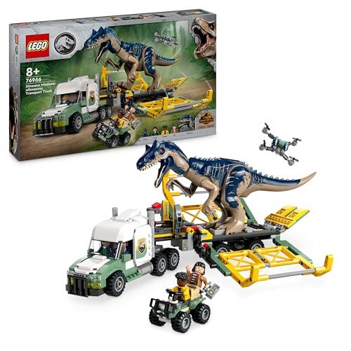 LEGO Jurassic World Missione Dinosauro: Camion di Trasporto dell’Allosauro, Giocattolo d'Avventura con Veicolo e Minifigure, Giochi per Bambini e Bambine da 8 Anni, Regalo di Compleanno 76966