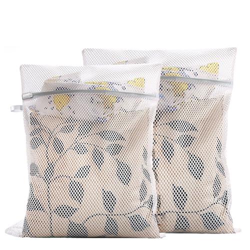 2 Pezzi Sacchetti Lavatrice Biancheria – Retina per Lavatrice con Cerniera Resistente per Proteggere Indumenti Delicati, Intimo, Calzini e Reggiseni – Sacchetti Biancheria da 30x40 cm