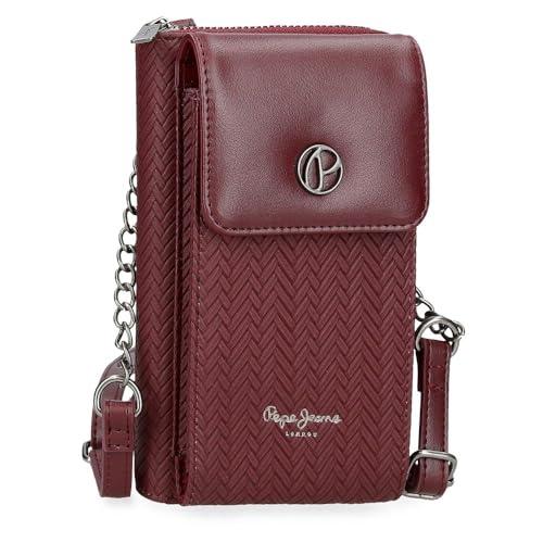Pepe Jeans Sprig Borsa a tracolla per cellulare Rosso 11 x 20 x 4 cm Pelle sintetica by Joumma Bags, rosso, Taglia unica, Borsa a tracolla per cellulare