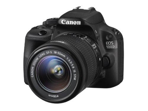 Canon EOS 100D DSLR fotocamera con obiettivo EF-S 18-55mm III - Nero (18MP, sensore CMOS) 3 pollici Touch Screen LCD