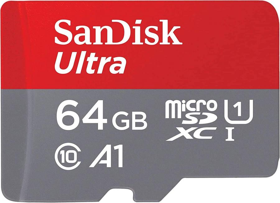 SanDisk Ultra Scheda di Memoria microSDXC con Adattatore SD, fino a 120 MB/s, Prestazioni dell'App A1, Clase 10, U1, 64 GB