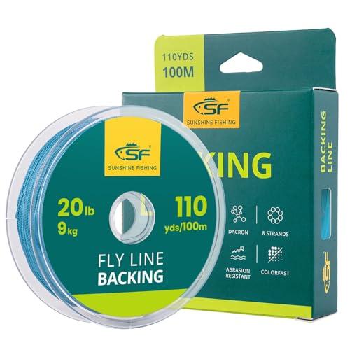 SF - Backing intrecciato per pesca a mosca, pesca di trote, 9,1 kg, 100 m, blu