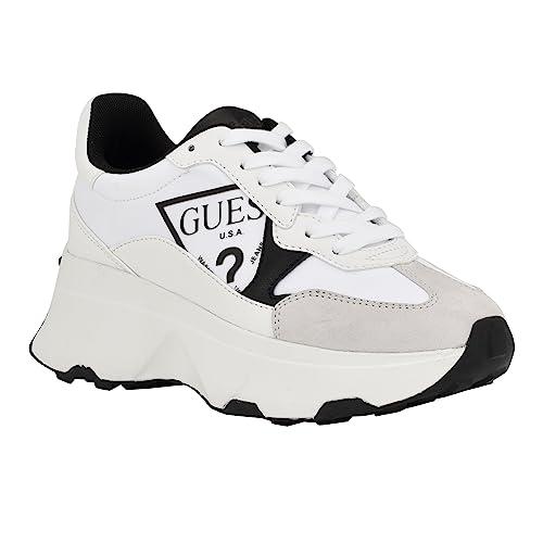 GUESS Calebb, Scarpe da Ginnastica Donna, White Black 144, 38 EU