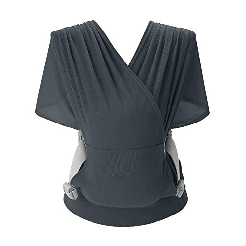 SONARIN Traspirante Fascia Porta Bebè,Portabebè Ergonomica Elastica Porta Bambino Portantina Bebè Marsupio Portabebè Neonati Leggera Portatile per Neonati Bambini fino a 15 kg(Grigio)