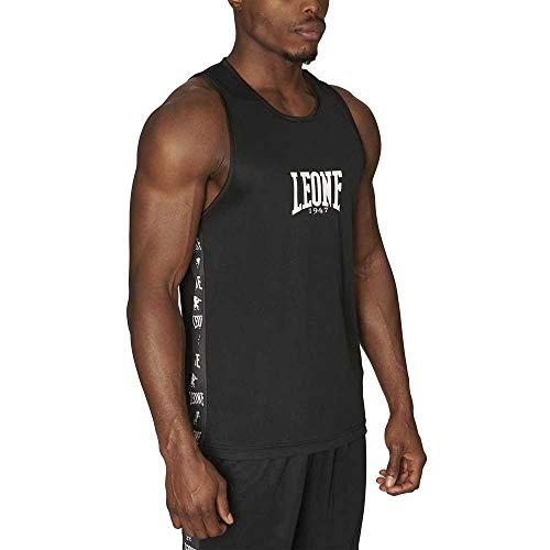 LEONE 1947, Canottiera Boxe Ambassador, Unisex-Adulto, Nero, M, AB218