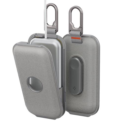 Spigen Klasden Custodia Batteria per Apple Vision Pro M5 (2025) / M2 (2024), Accessori per Batteria con clip da cintura e moschettone - Grigio Carbone
