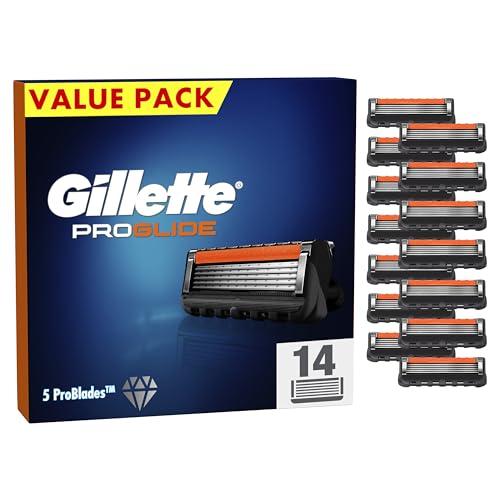 Gillette Fusion 5 Proglide Lamette da Barba, 14 Ricambi (da 5 Lame), Delicatezza Insuperabile con Tecnologia Flexball, Fino a 1 Mese di Rasatura con 1 Lametta