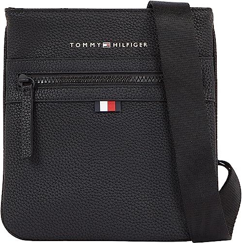 Tommy Hilfiger Borsa a Tracolla Uomo Essential PU Mini Crossover Piccola, Nero (Black), Taglia Unica