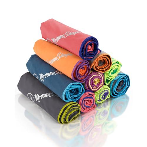 NirvanaShape Asciugamano Microfibra | 14 colori | 8 taglie | Asciugatura Rapida, Leggero, Assorbente | Asciugamano da Viaggio/Asciugamano da Bagno | Ideale per Viaggi, Spiaggia, Yoga, Sauna