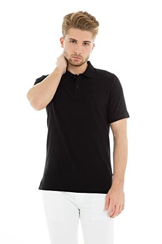 JACK & JONES Jjebasic Polo Ss Noos, Uomo, Nero (Black Detail: Slim Fit), Large