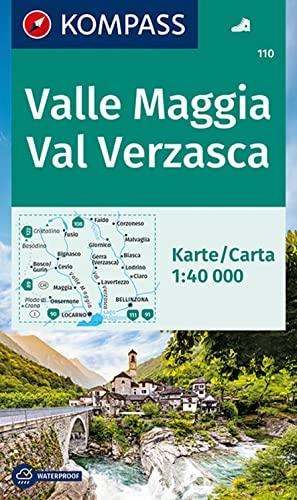 Carta escursionistica n. 110. Valle Maggia, val Verzasca 1:40.000: Wandelkaart 1:40 000