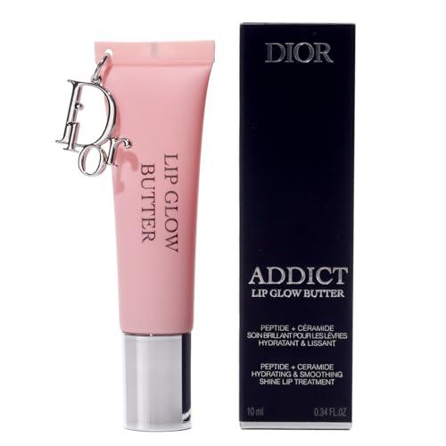 Dior Addict Lip Glow Butter, balsamo per labbra idratante brillante, 5 toni, formula naturale 90%, 24 ore idratante (101 Glazed Pink)