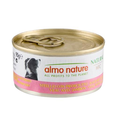 almo nature HFC Natural, Alimento Umido per Cani - Vitello con Prosciutto - Human-Grade, Gluten-Free, Monoproteico, 95g, Confezione da 24, 2.28 kg