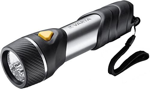 VARTA, Torcia Day Light Multi LED F30 con 14 LED, incl. 2x batterie D Longlife Power, adati per lavori domestici, campeggio, pesca, garage, emergenze, black out, aria aperta