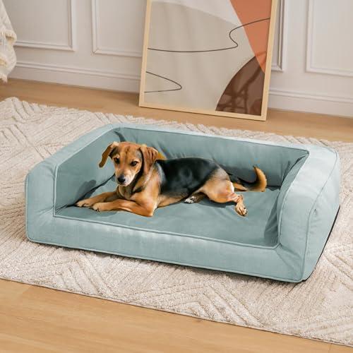 Funnyfuzzy, lettino per cani di taglia piccola e media: letto ortopedico per cani, comodo e traspirante, con schiuma a uovo 3D, sfoderabile, lavabile in lavatrice, fondo antiscivolo per cani e gatti,
