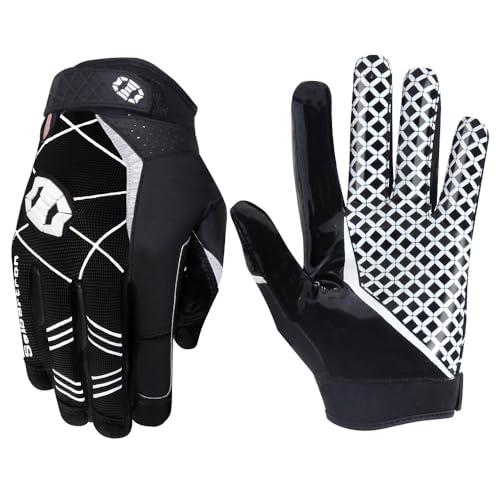 Seibertron PRO 3.0 Elite Ultra-Stick Sports Receiver Gloves/Guanti da Football Americano PRO Ricevitore Gioventù e Adulti Nero M