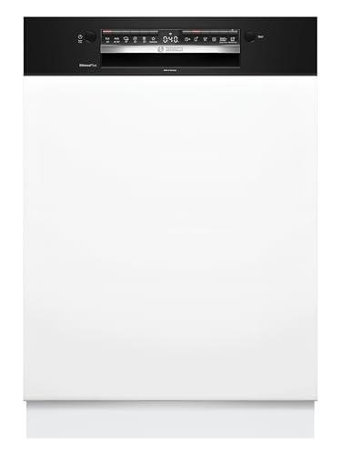 Bosch SMI4HCB07E Serie 4, Lavastoviglie Smart da incasso con frontalino, 14 coperti, Cestelli personalizzabili, Indicazione di funzione a pavimento, Motore EcoSilence Drive, Nero, 60 cm.