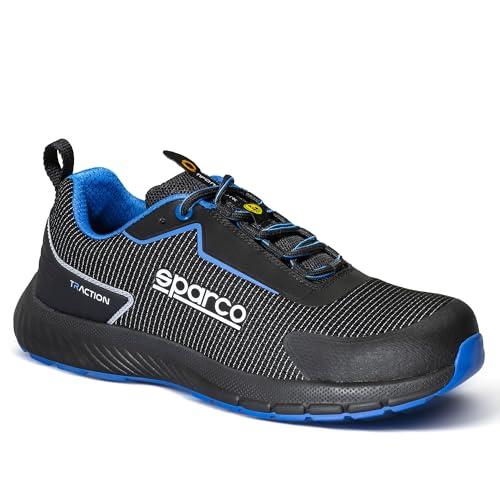 Sparco - Traction Suzuka ESD S1PS SR FO HRO - Scarpe Antinfortunistiche Uomo Donna - Scarpe da Lavoro Antiscivolo e Resistenti - Calzature di Sicurezza in Stile Sportivo - 43 EU