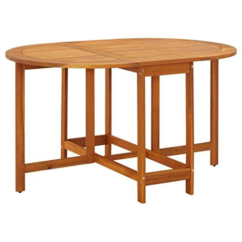 vidaXL Tavolo Ovale Esterni Pieghevole Legno Acacia Tavolino Tavola Giardino