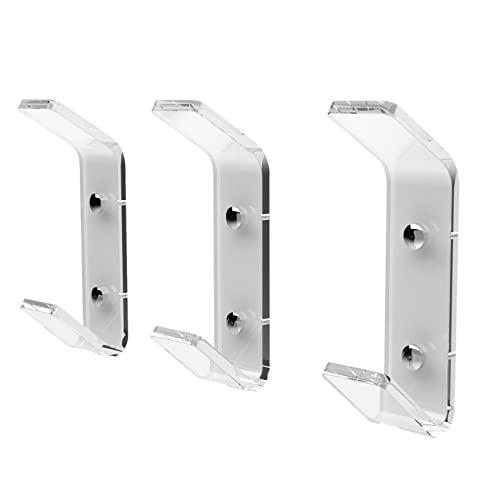 AGPLEX - Appendiabiti da Parete in vetro acrilico, Appendini da muro dal Design Moderno (3 Ganci)