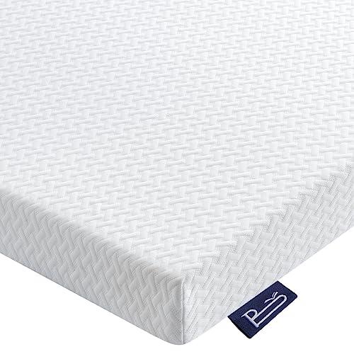 BedStory Topper Matrimoniale 160x190cm in Memory Foam Alto 10 cm, Materasso Correttore con Elastici Sfoderabile e Lavabile, Bianco