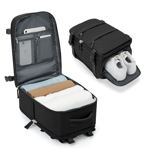 BJLFS Borse da Cabina per Ryanair 40×20×25 Bagaglio a Mano Zaino Borsa Zaino da Viaggio aere,Zaino Easyjet,Zaini Casual per laptop da 14 pollici per scuola,Nero Leggero