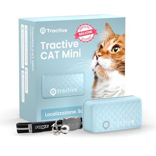 Tractive - GPS gatto modello Mini | N. 1 sul mercato | Localizzazione in tempo reale | Cronologia delle posizioni | Monitoraggio dell'attività | Collare incluso