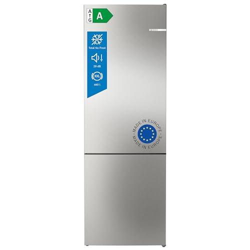Bosch KGN492IAF Serie 4, Frigorifero combinato da libera installazione, Total No Frost, VitaFresh XXL: Spazio extra-large per i tuoi cibi freschi, PerfectFit, Luce LED, Acciaio, 203 x 70 cm