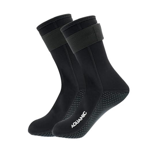 nitescuba Calzini in neoprene per immersioni, 3 mm, antiscivolo, per immersioni, snorkeling, surf, kayak, nero, XX-Large