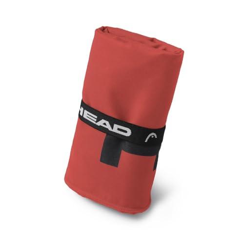HEAD Active - Asciugamano Microfibra con Elastico, Asciugamano Palestra Leggero Rapida Asciugatura, Valido come Telo Multiuso - Asciugamani Bagno Assorbente e Salvaspazio da Viaggio 60x110, Lava Red