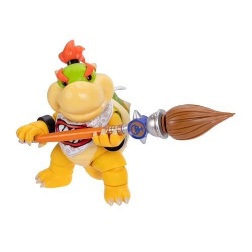 Action figure di Bowser Jr. da 12,7 cm (5 pollici) tratta dal film Super Mario Galaxy, con accessorio, licenza ufficiale Jakks Pacific, 17 punti di articolazione, pennello incluso
