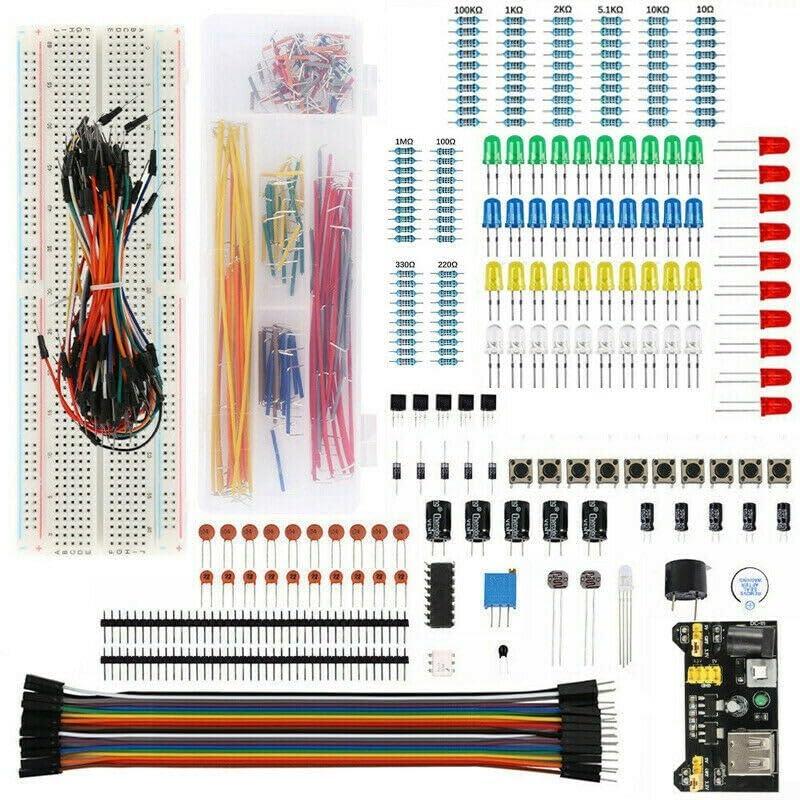 All In 830 Breadboard Cavo Resistore Elettronica Per Starter Kit Per Arduino Viene Con Modulo di Alimentazione E Compnts Essenziali