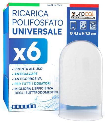 Eurocali Filtro Acqua Potabile Polifosfato in Polvere, 6 Ricariche 1/2