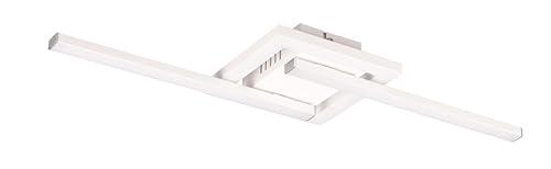 Reality Leuchten Viale R67303131 - Plafoniera a LED, in metallo bianco opaco, con LED da 17 Watt, orientabile