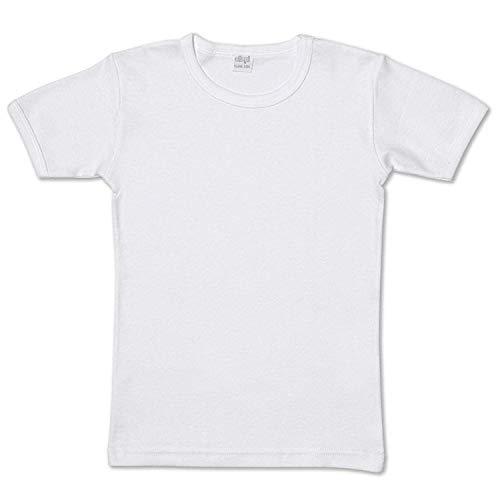 Ellepi 6 Magliette Intime Bimbo in Puro Cotone Anallergico con Cuciture Comfort Colore Bianco. Taglia 14