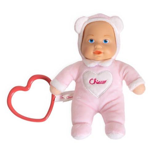 Chicco La Mia Prima Bambola, Bambola Bambina con Anello a Forma di Cuore, Facile da Afferrare, Soffice e Leggera, Morbida, Lavabile in Lavatrice, Giochi Bambini 0 Mesi+, Da portare ovunque, Rosa