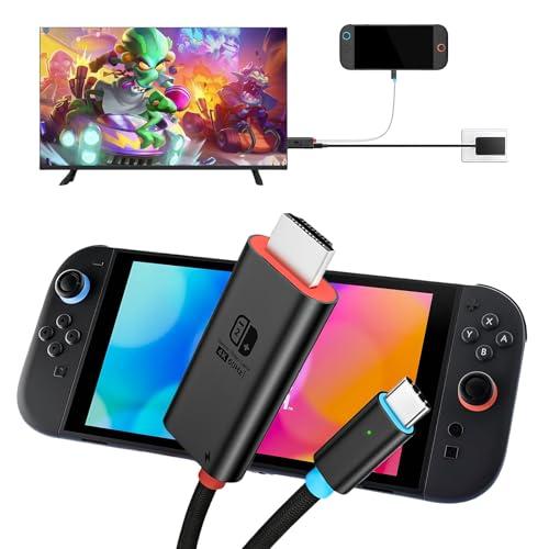 AriKroii Switch Dock per Nintendo Switch 2/Switc h/OLED,200cm,3 in 1 Switc h TV Adattatore in Lega di Alluminio con 4K@60Hz HDMI/PD 100W/USB 3.0,Portable Docking Station Travel per ROG Ally